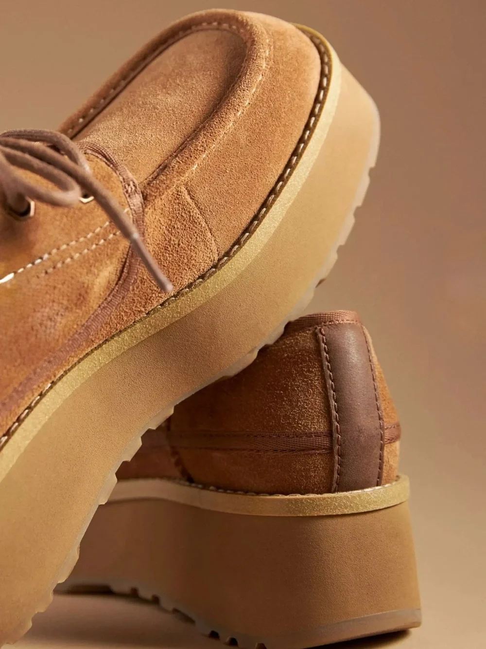UGG Suede Cityfunc Lace-up Platform Shoes Eclectic Grandpa/ Cottagecore